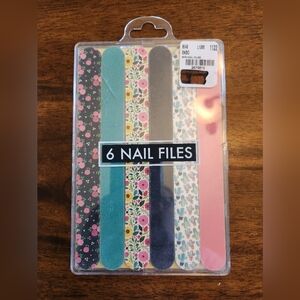 New! 6-pack of cute patterned nail files